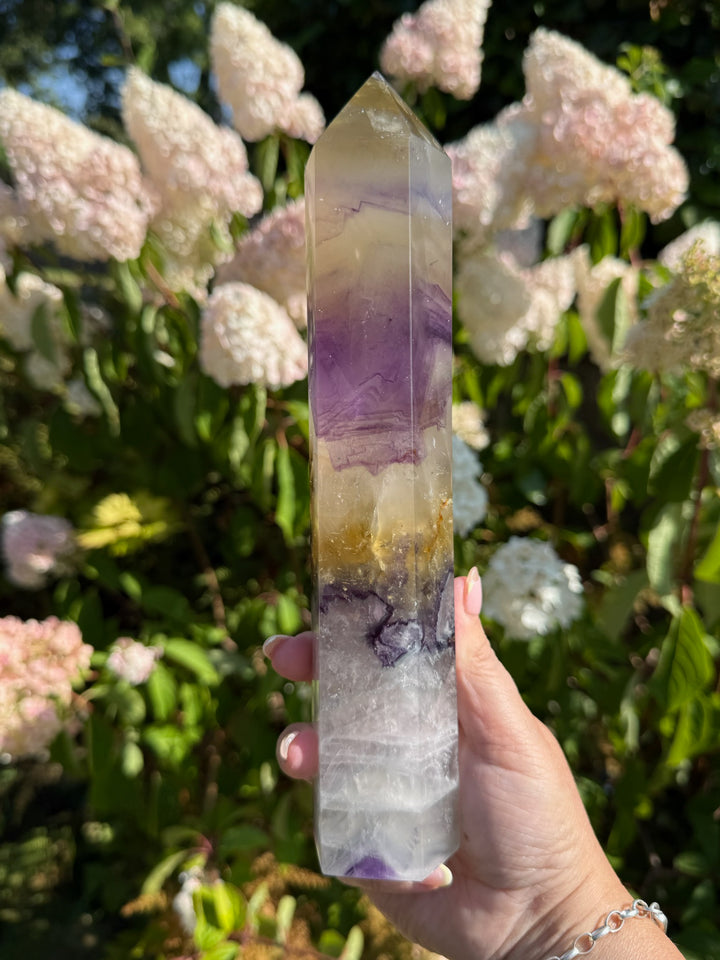 Statement Purple and Yellow Fluorite Tower