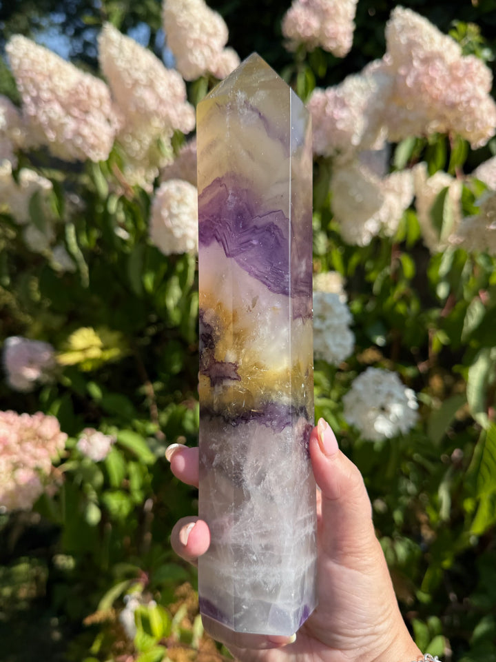 Statement Purple and Yellow Fluorite Tower