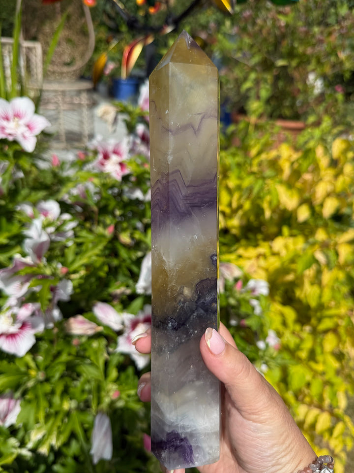Statement Purple and Yellow Fluorite Tower 1kg
