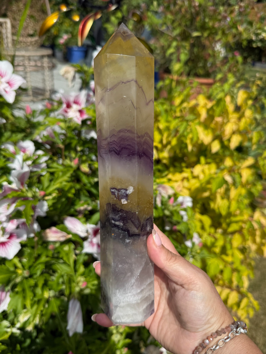 Statement Purple and Yellow Fluorite Tower 1kg