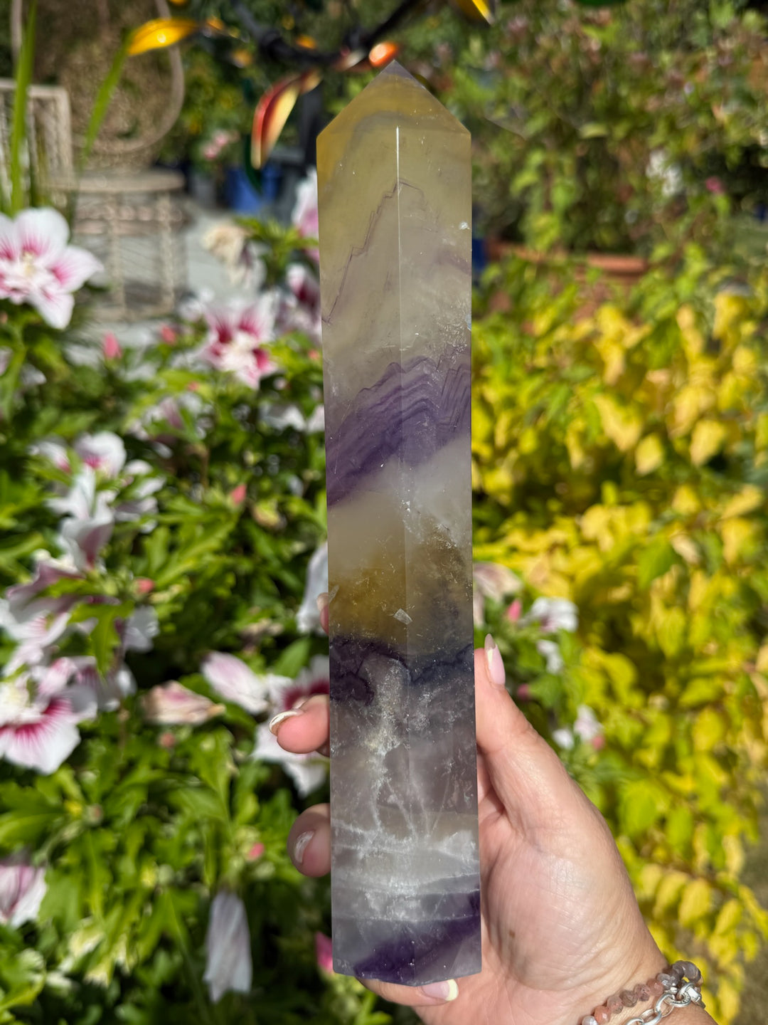 Statement Purple and Yellow Fluorite Tower 1kg