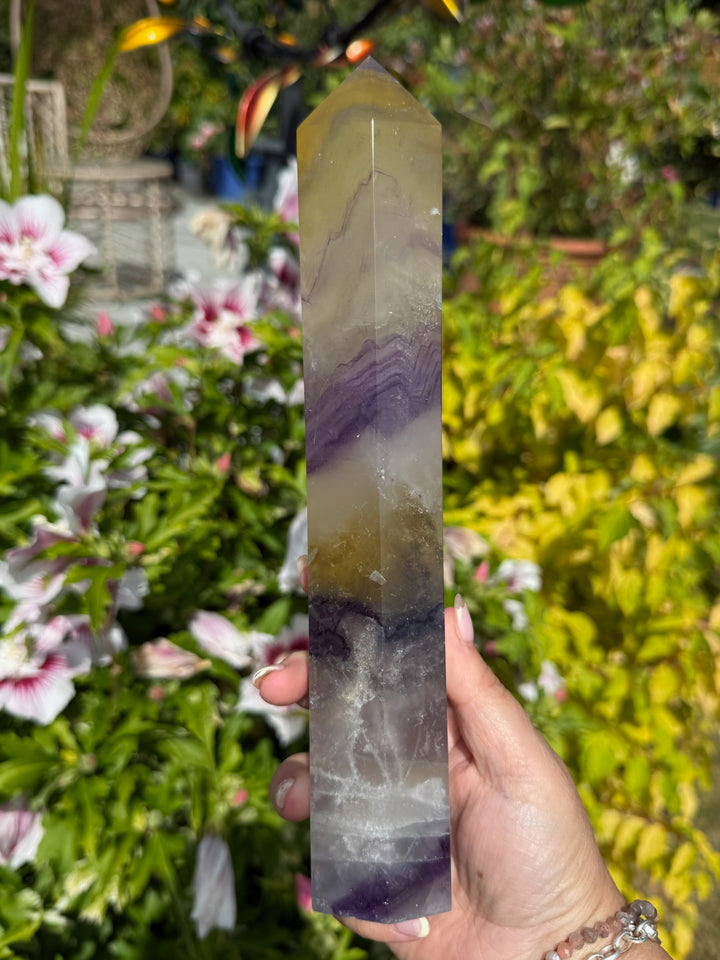 Statement Purple and Yellow Fluorite Tower 1kg