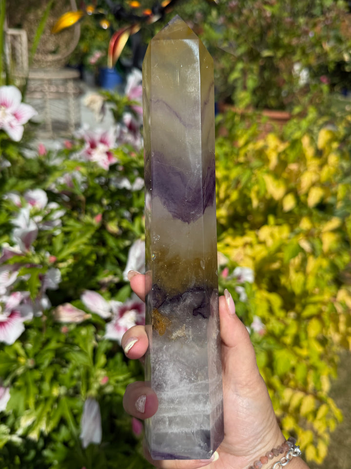 Statement Purple and Yellow Fluorite Tower 1kg