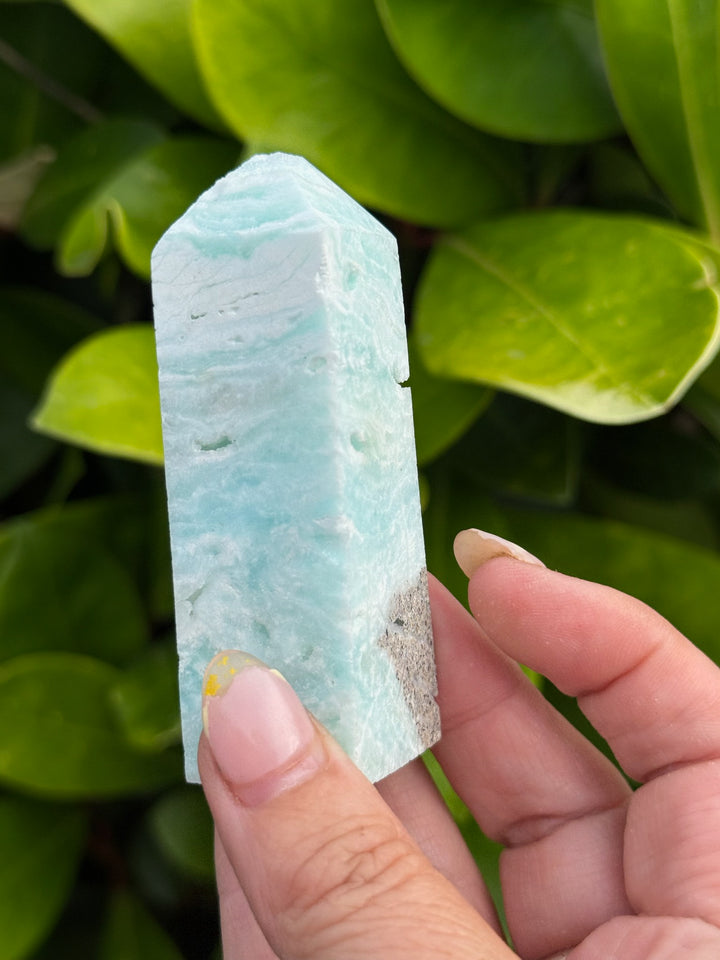 Pale Blue Caribbean Calcite Tower