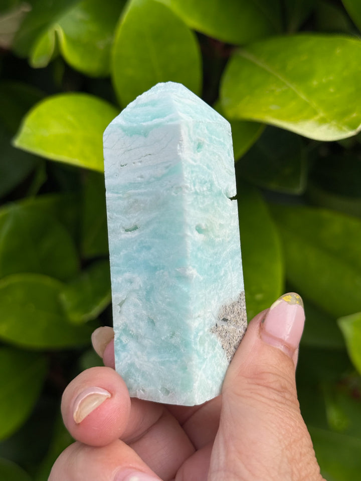 Pale Blue Caribbean Calcite Tower