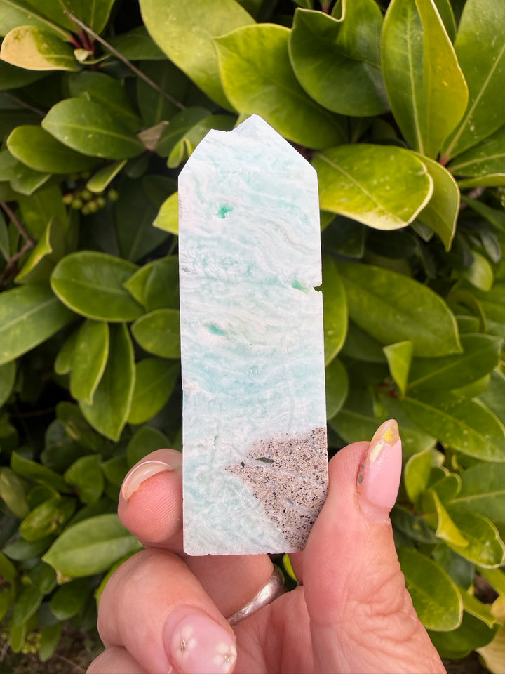 Pale Blue Caribbean Calcite Tower