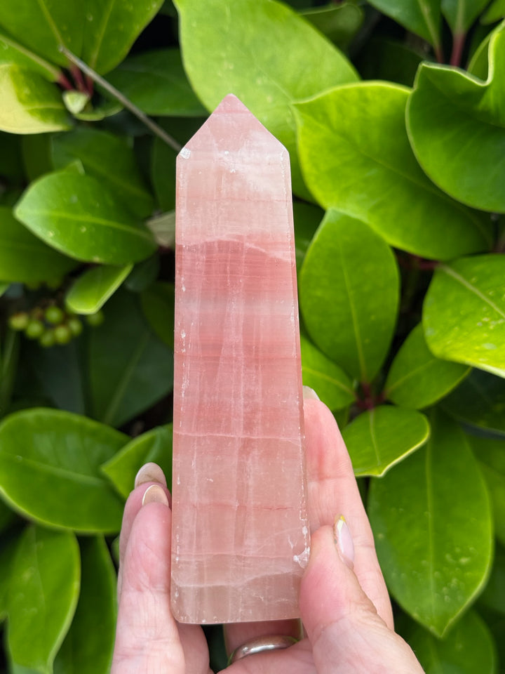 Pink Calcite Tower from Pakistan