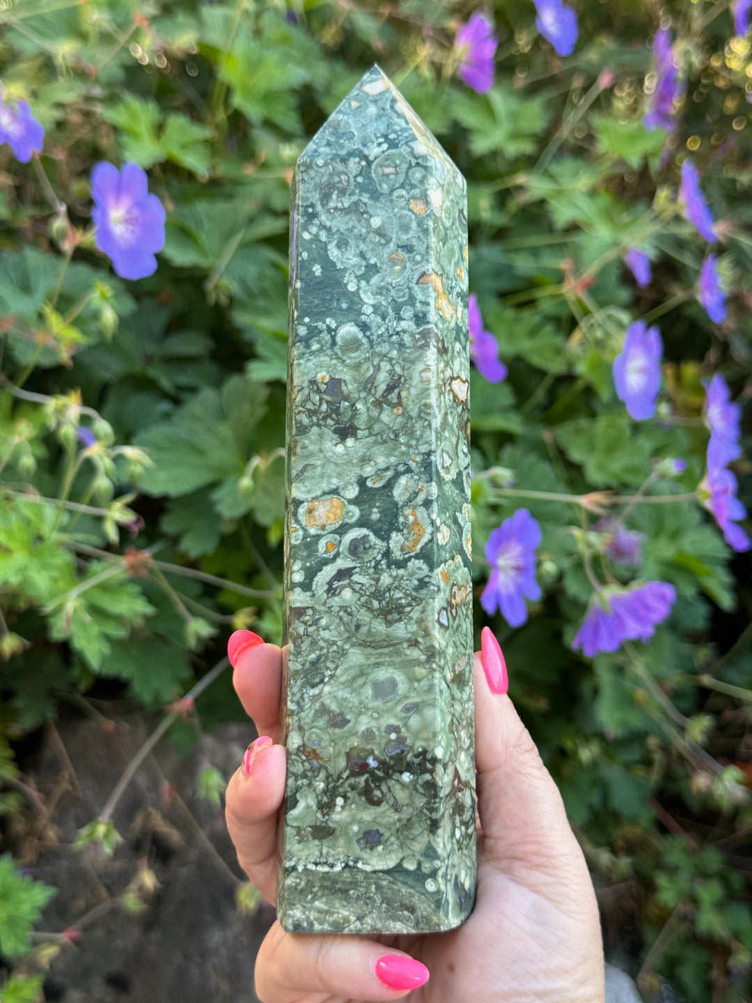 Rhyolite Tower Rainforest Jasper Carving