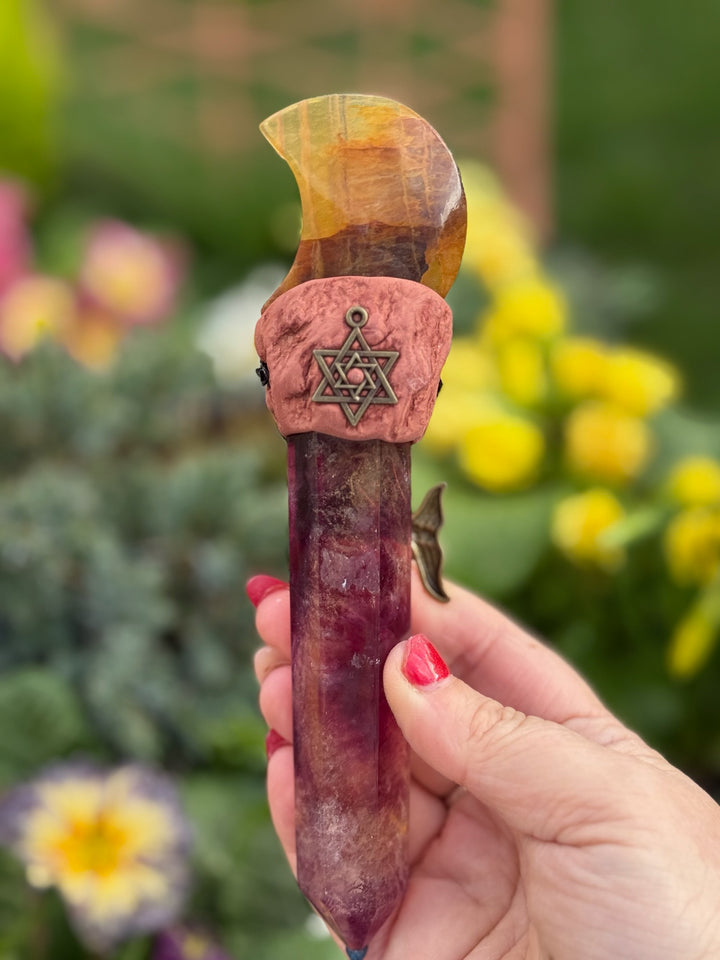 Yellow Fluorite and Fluorite Manifestation Wand
