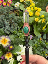 Load image into Gallery viewer, Malachite and Quartz Wand
