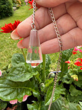Load image into Gallery viewer, Quartz Vogel 12 Facet Pendulum Healing Tool
