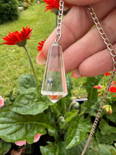 Load image into Gallery viewer, Quartz Vogel 12 Facet Pendulum Healing Tool
