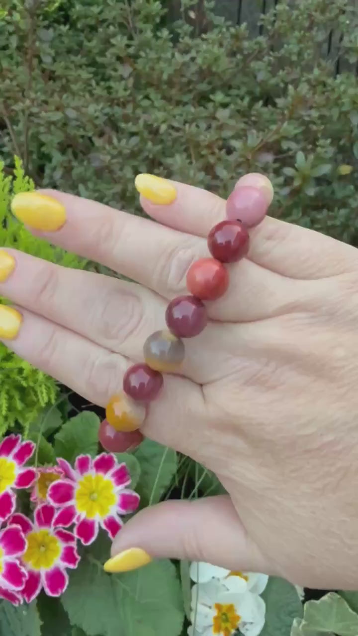 Mookaite 10mm Bead Bracelet