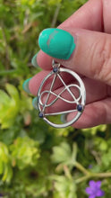 Load and play video in Gallery viewer, 925 Sterling Silver Infinity Trinity Pendant with Sapphire
