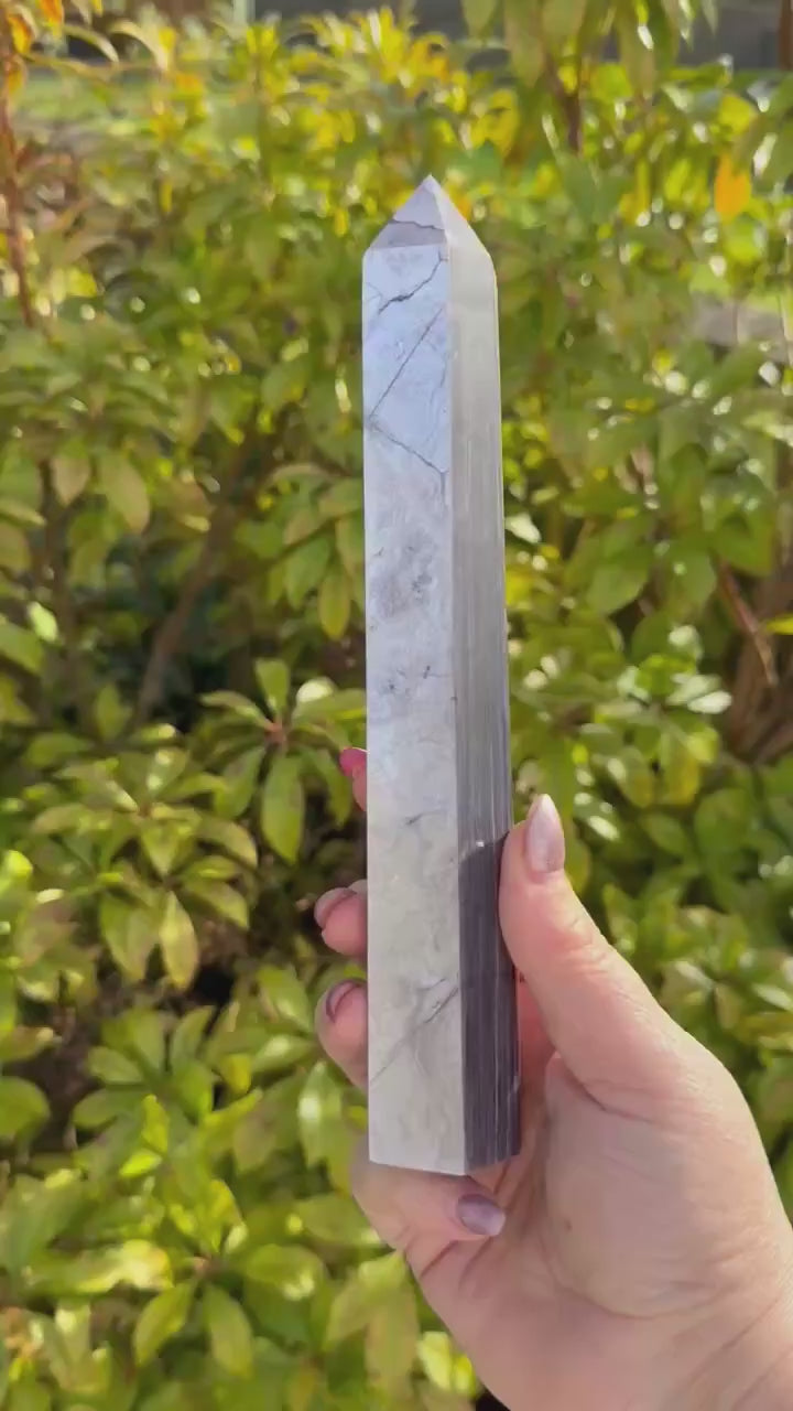 Large Purple Mica Lepidolite Tower