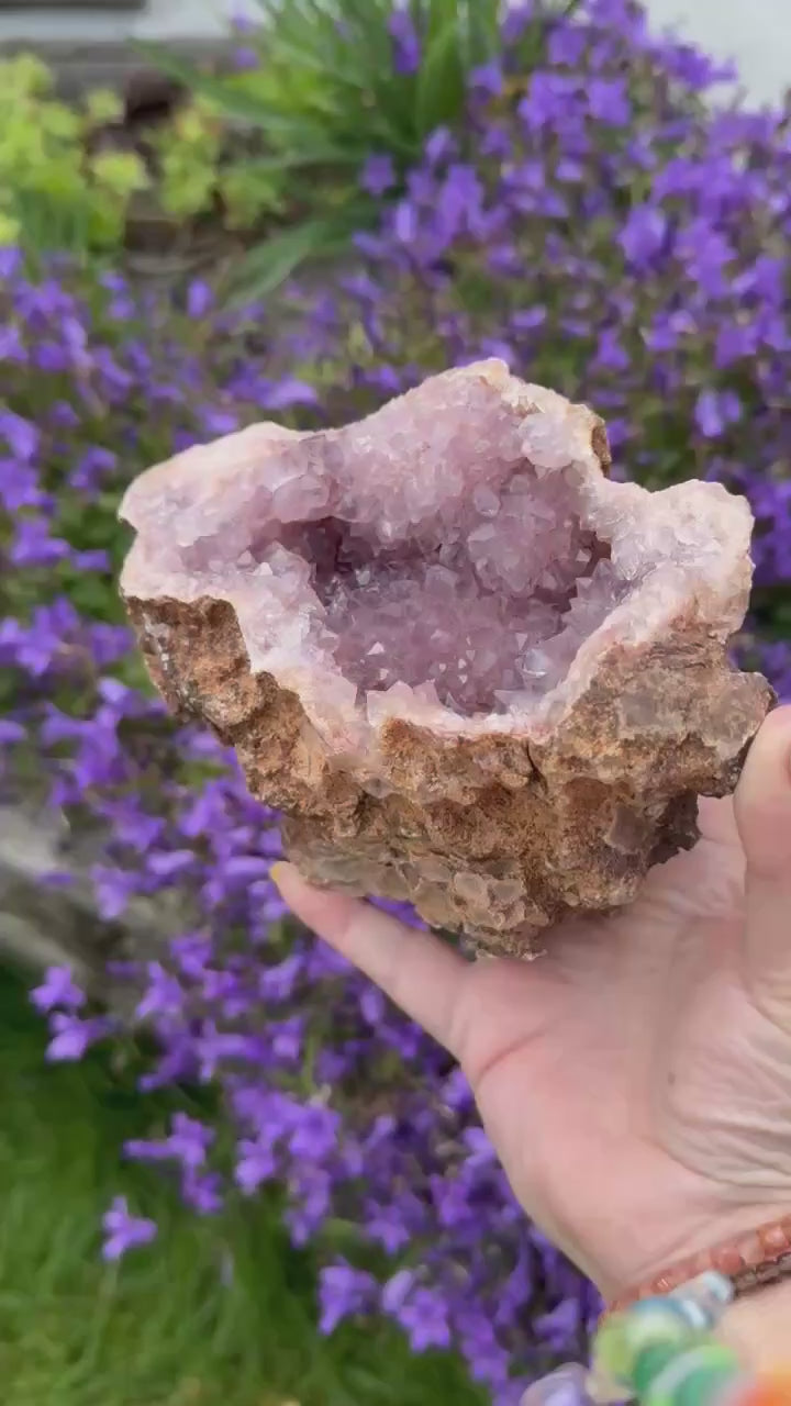Unusual Amethyst Geode with Stand