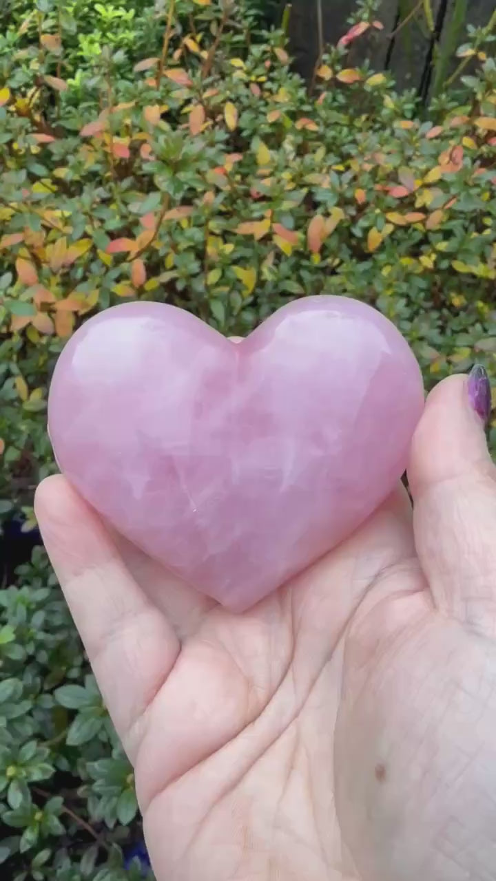 Rose Quartz Heart on a Stand