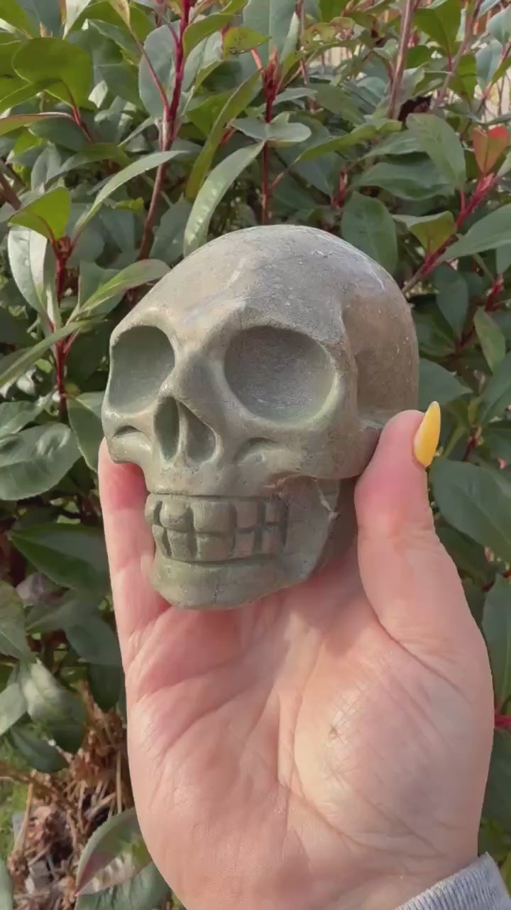 Pyrite Carved Skull
