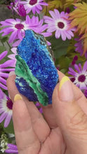Load and play video in Gallery viewer, Vibrant Azurite Malachite and Gibbsite Specimen
