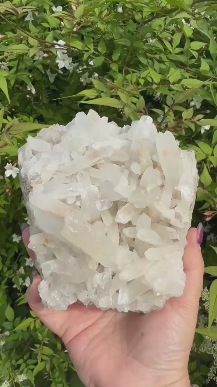 Large Sparkly Quartz Cluster Specimen from Madagascar