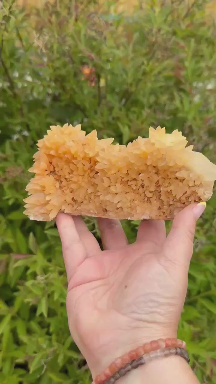 Large Freestanding Orange Calcite Specimen from Wenshan