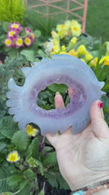 Load and play video in Gallery viewer, Amethyst and Agate Fish Carving with Stand
