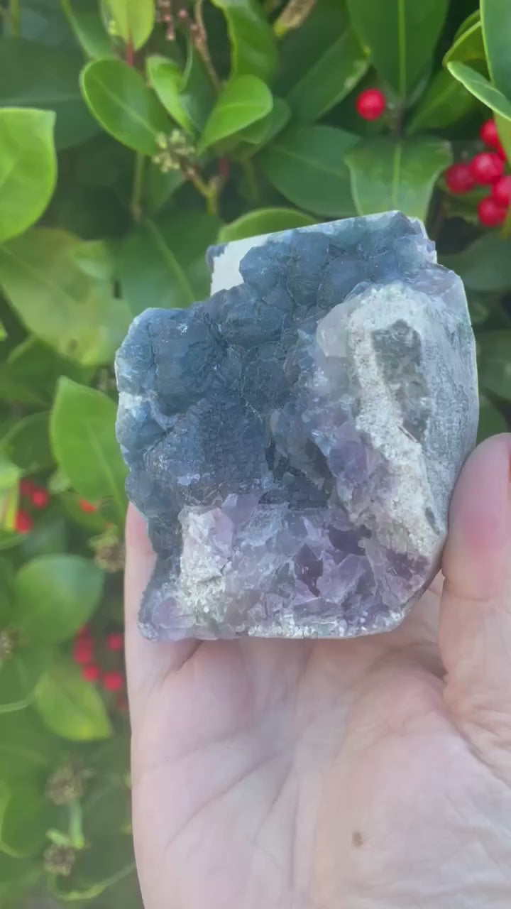 Purple and Blue Fluorite Specimen