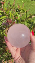 Load and play video in Gallery viewer, Star Rose Quartz Sphere 7.7cm dia
