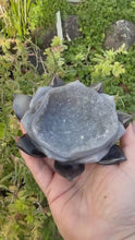 Load and play video in Gallery viewer, Large Druzy Agate Lotus Carving
