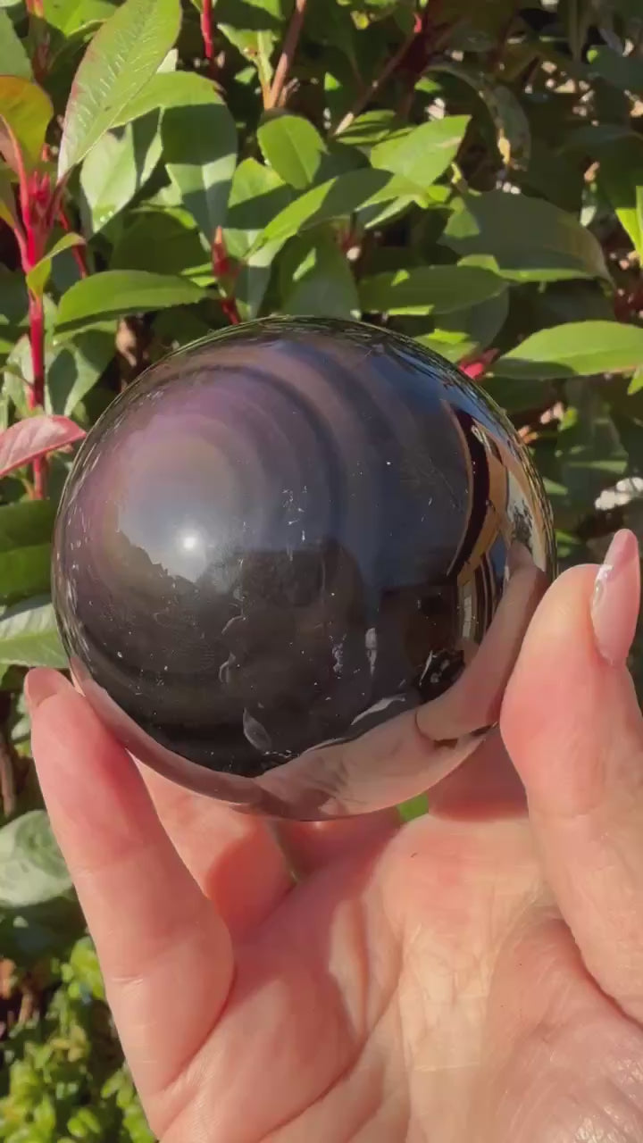 Rainbow Obsidian Sphere 6.6cm