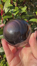 Load and play video in Gallery viewer, Rainbow Obsidian Sphere 6.6cm

