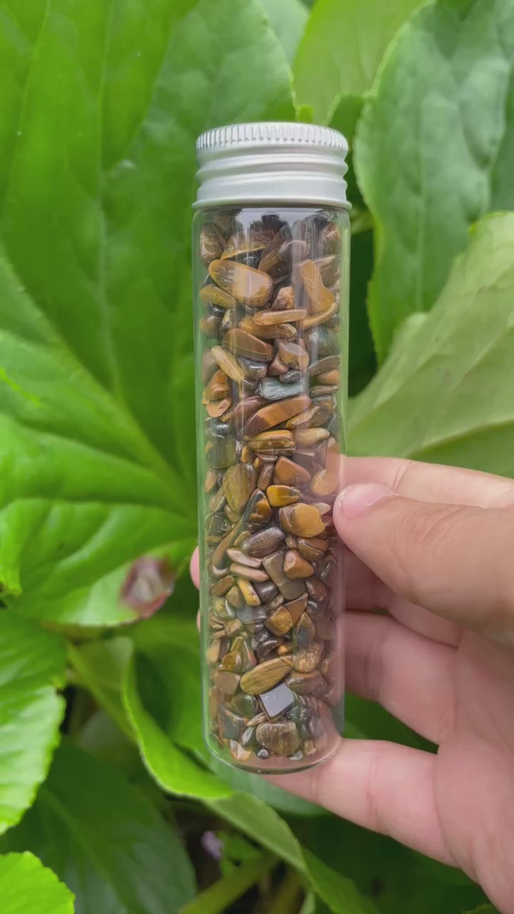Tigers Eye Chip Bottle