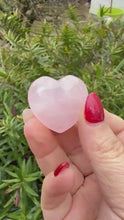 Load and play video in Gallery viewer, Rose Quartz Heart Carving
