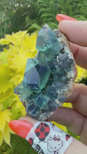 Load and play video in Gallery viewer, Fluorite Specimen from Greedy Hog Pocket, Weardale UK
