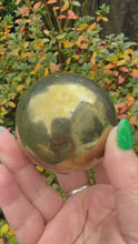 Load and play video in Gallery viewer, Chalcopyrite Sphere from Peru
