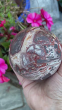 Load and play video in Gallery viewer, Large Crazy Lace Agate Sphere
