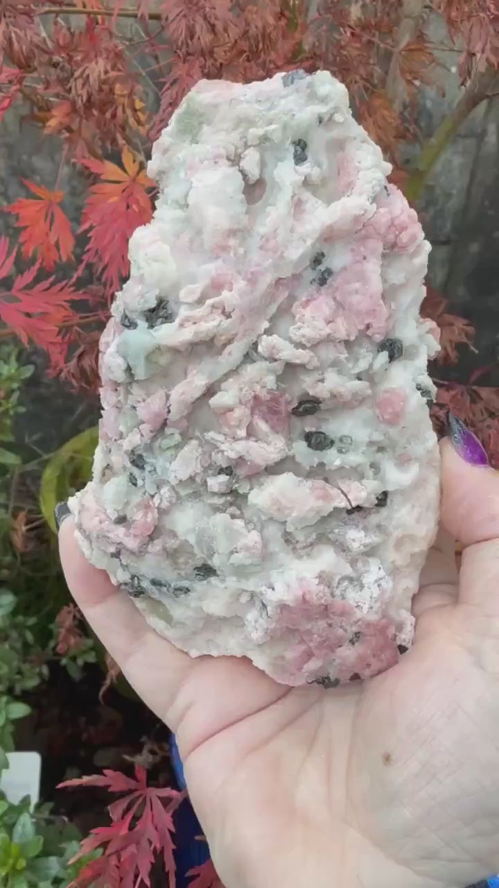 Rhodochrosite Specimen with Uv Calcite Large Statement Piece