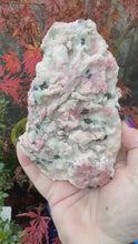 Load and play video in Gallery viewer, Rhodochrosite Specimen with Uv Calcite Large Statement Piece
