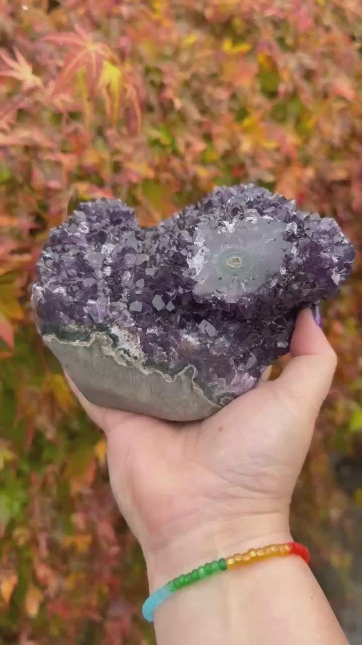 Freestanding Uruguay Amethyst Stalactite Cluster Specimen