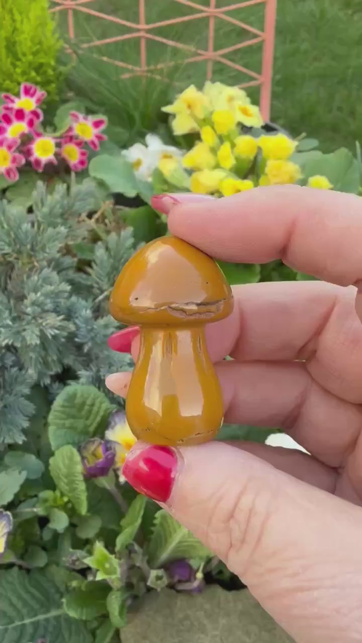Mookaite Jasper Mushroom Carving