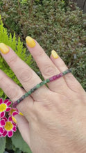 Load and play video in Gallery viewer, Ruby and Zoisite Bracelet 4mm Beads
