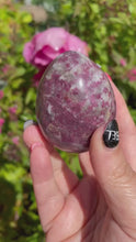 Load and play video in Gallery viewer, Pink Tourmaline Rubellite Egg Carving
