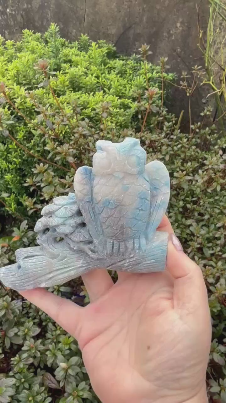 Trolleite Owl Carving