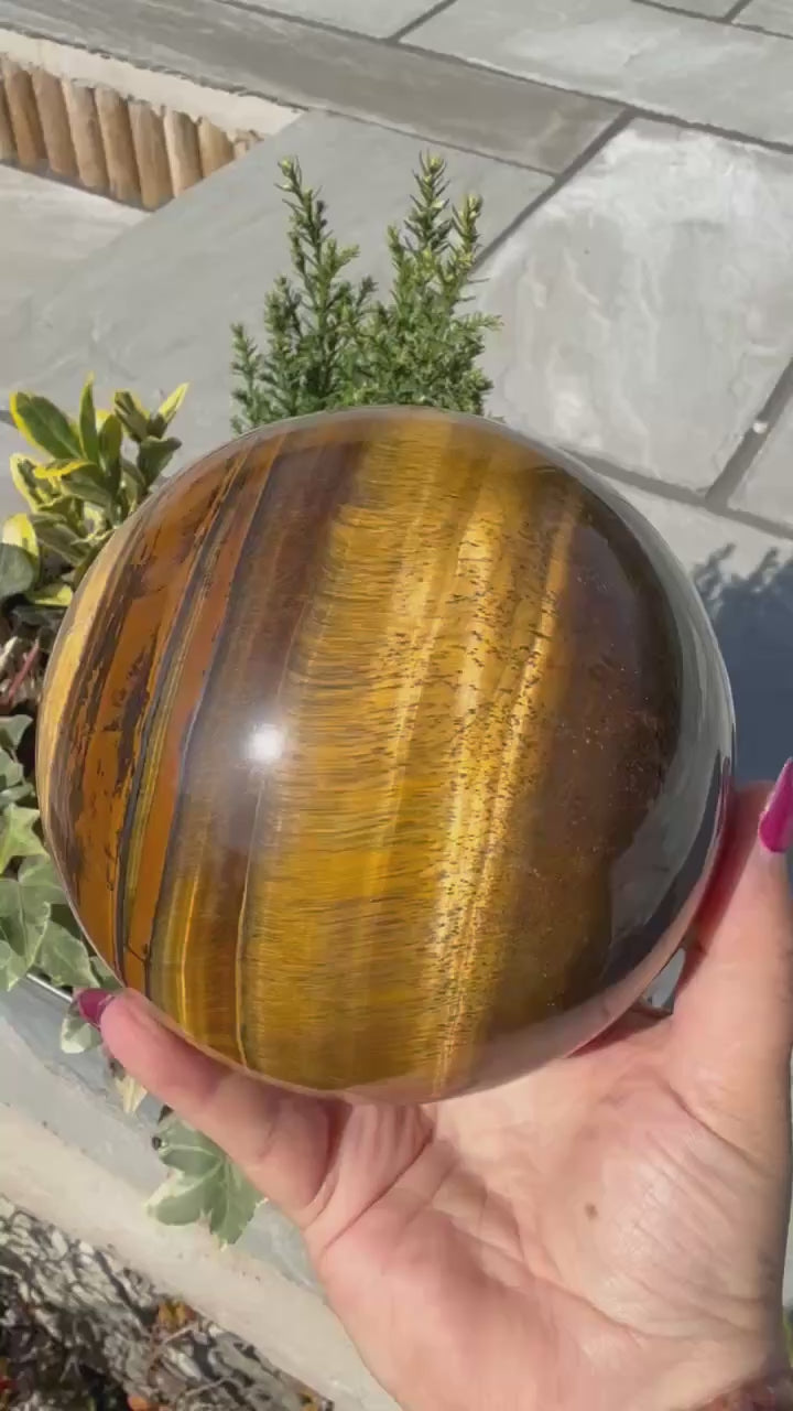 Large Tigers Eye Sphere 11cm diameter