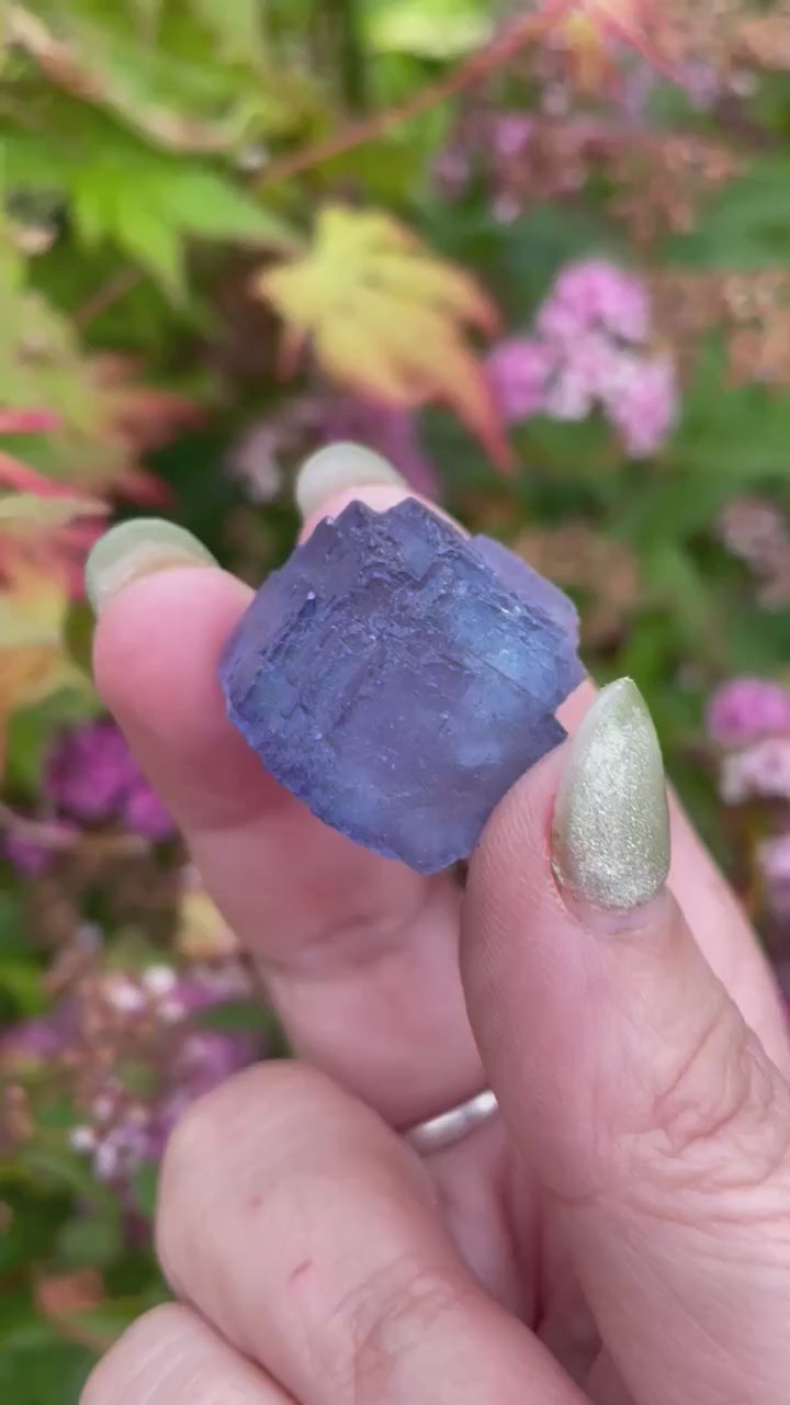 Rare Blue Fluorite Specimen from Wutong Mine Guangxi