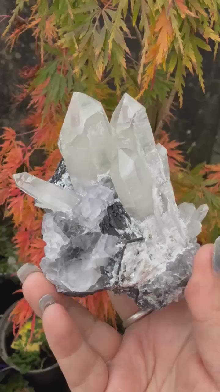 Quartz Specular Hematite and Yaogangxian Fluorite Specimen