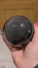 Load and play video in Gallery viewer, Large Rainbow Obsidian Sphere

