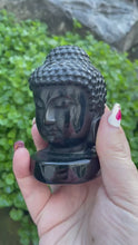 Load and play video in Gallery viewer, Obsidian Buddha Carving
