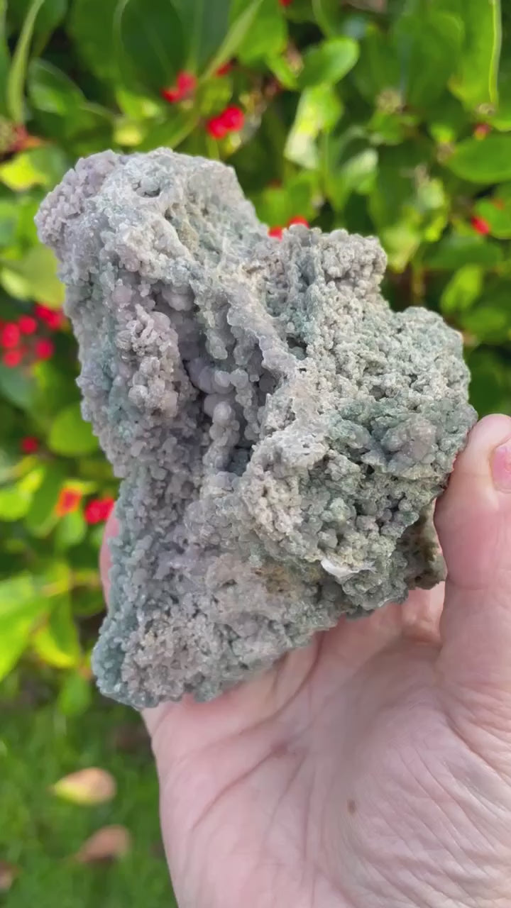 Grape Agate and Chalcedony Crystal Specimen