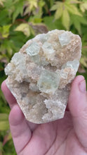 Load and play video in Gallery viewer, Green Cubic Fluorite Specimen

